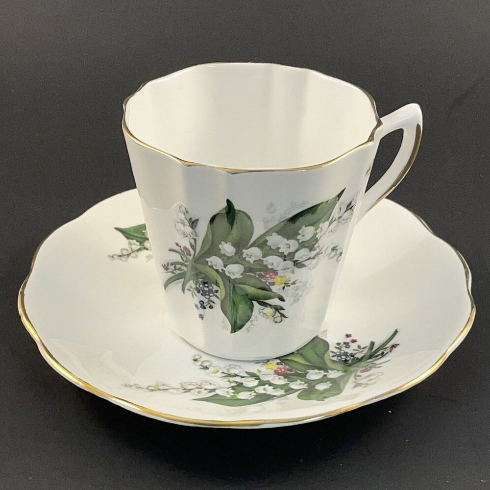 Vintage Lily of the Valley by Royal Dover Bone China Tea Cup & Saucer England